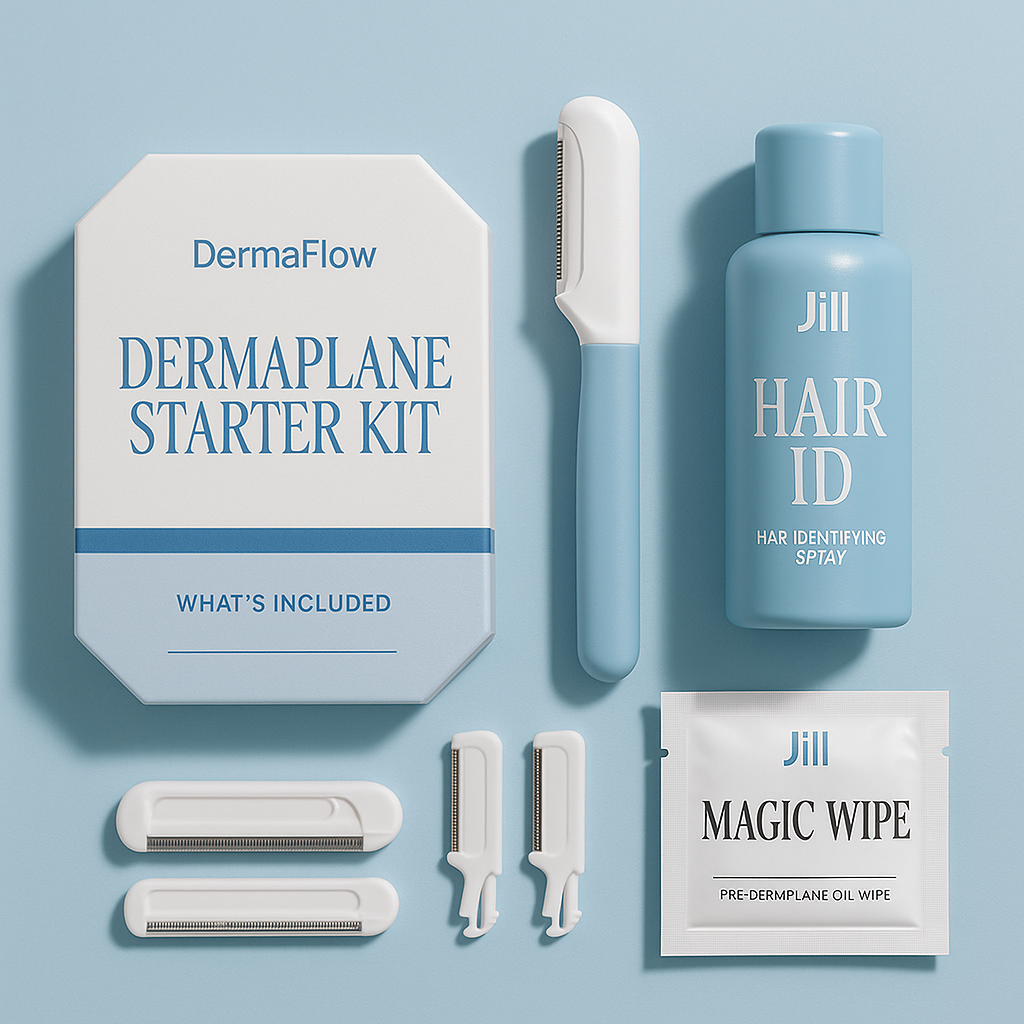 DermaFlow 3-Step Dermaplaning Kit w/ Hair Reveal Spray™